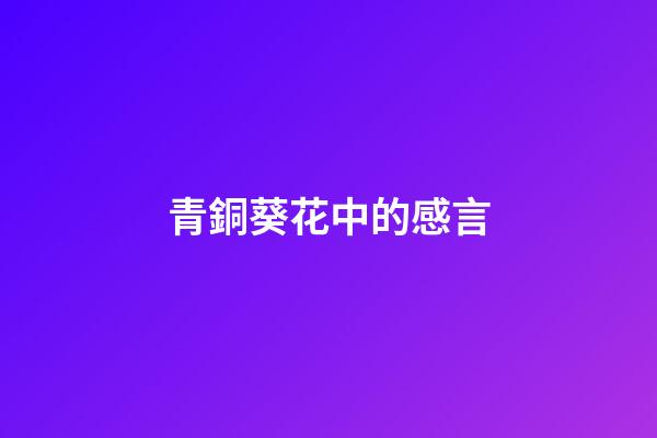 青銅葵花中的感言