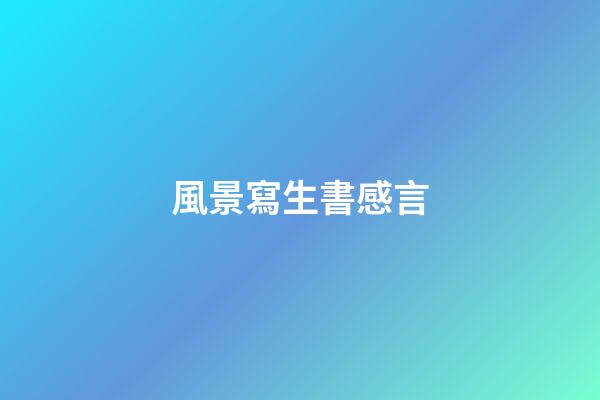 風景寫生書感言